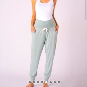 Maternity Lounge Pants – Navy & Sage Twin Pack (Price for both pants)